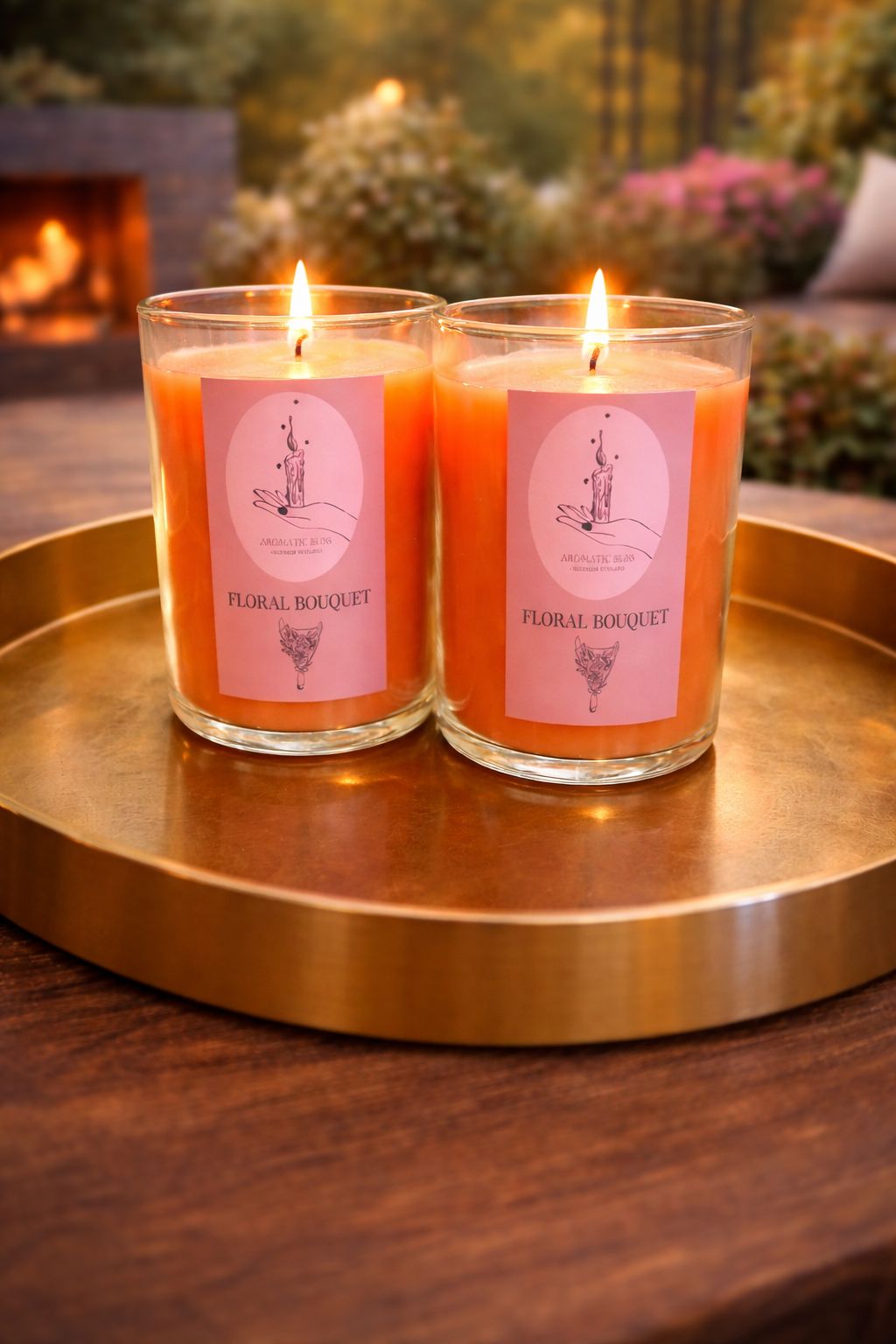 Floral Bouquet Mini Scented Candle-90 ml