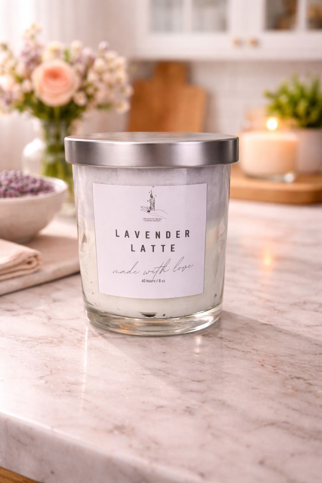 Lavender Latte Scented Candle - 350 ml