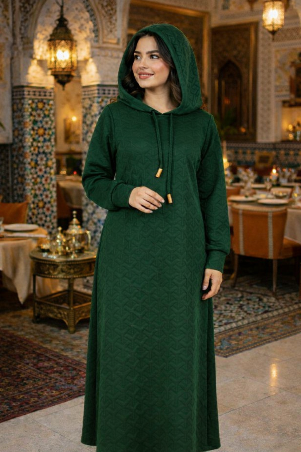 Jallaba marocain verte