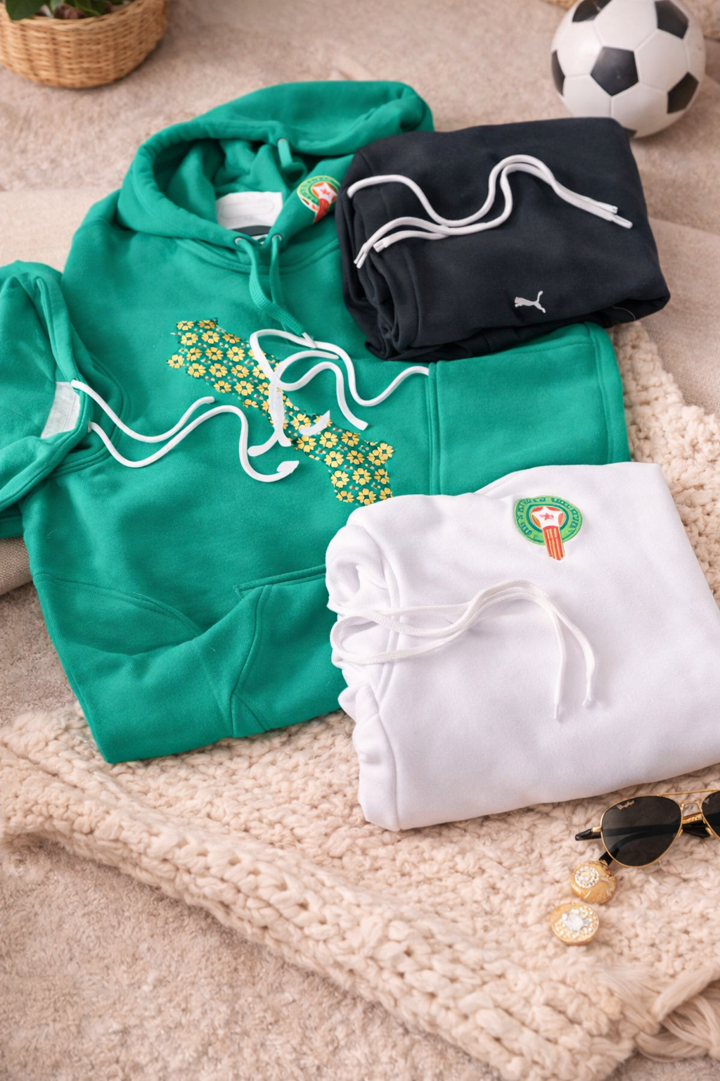 Sweat à capuche vert MAGHERIB