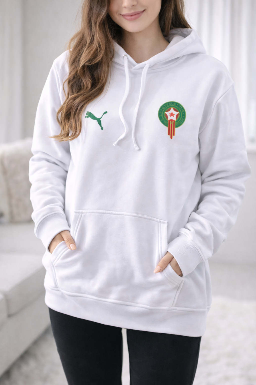 Sweat à capuche blanc MAGHERIB