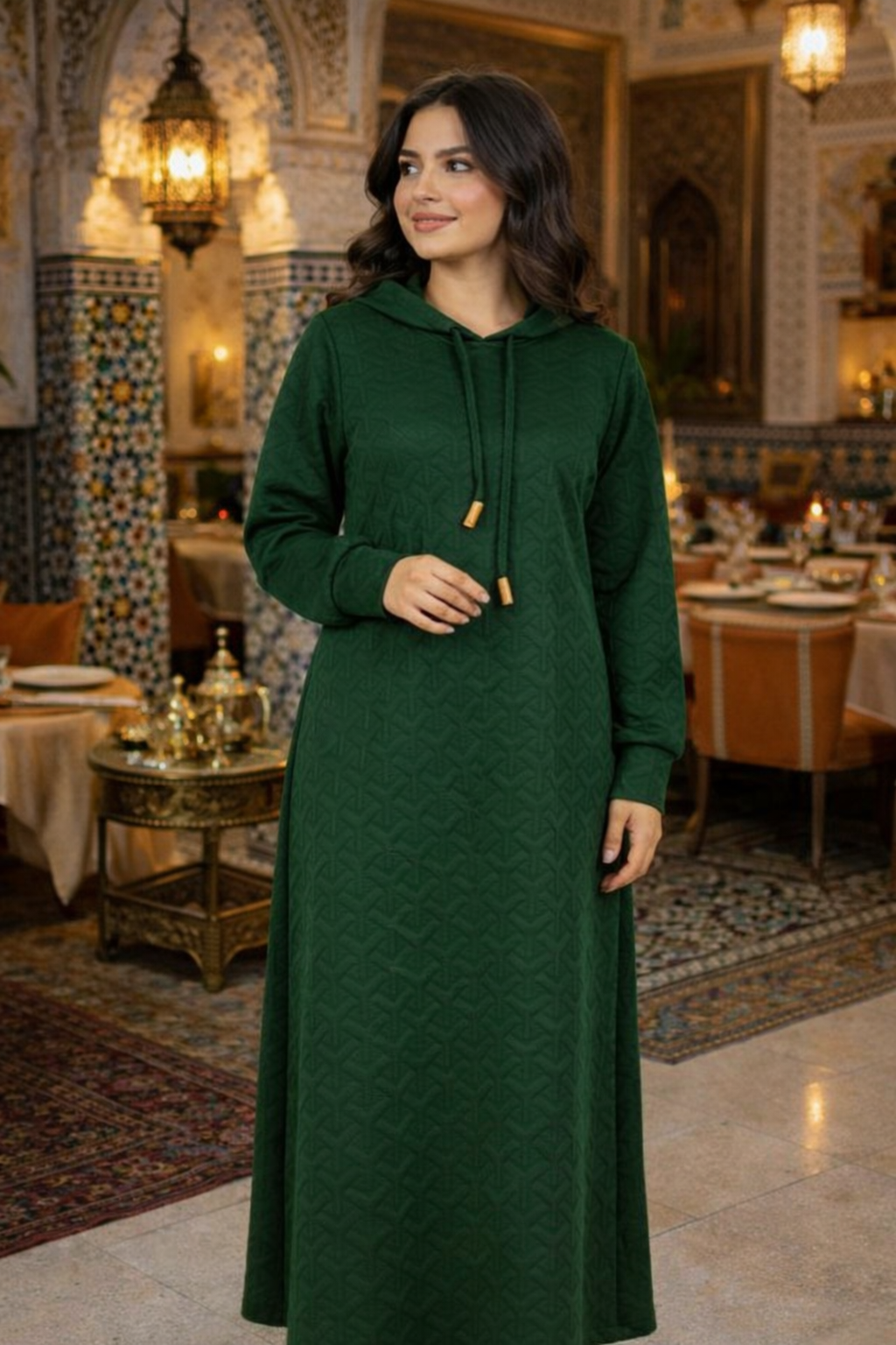 Jallaba marocain verte