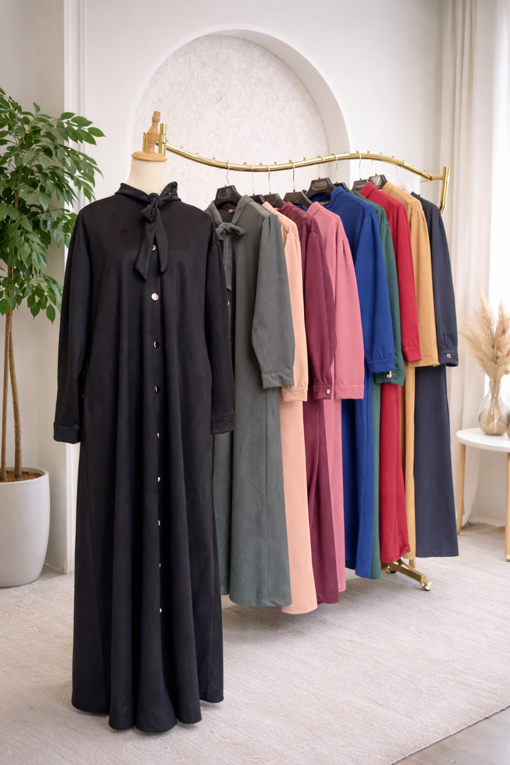 Robe longue grise  élégante