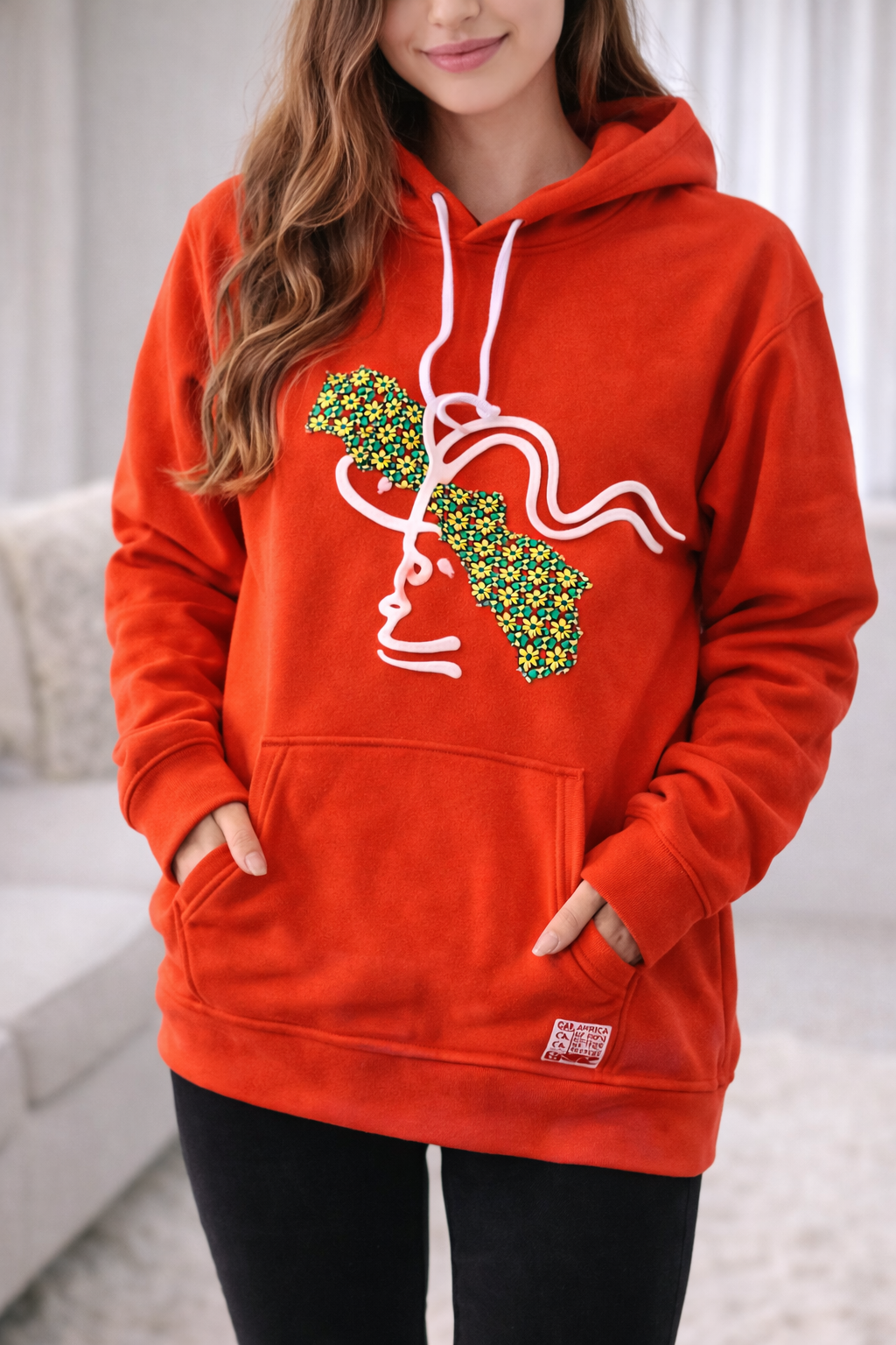 Sweat à capuche rouge MAGHERIB