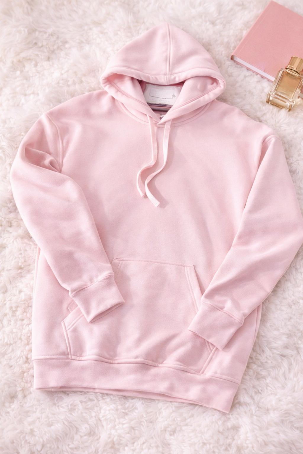 Sweat à capuche rose