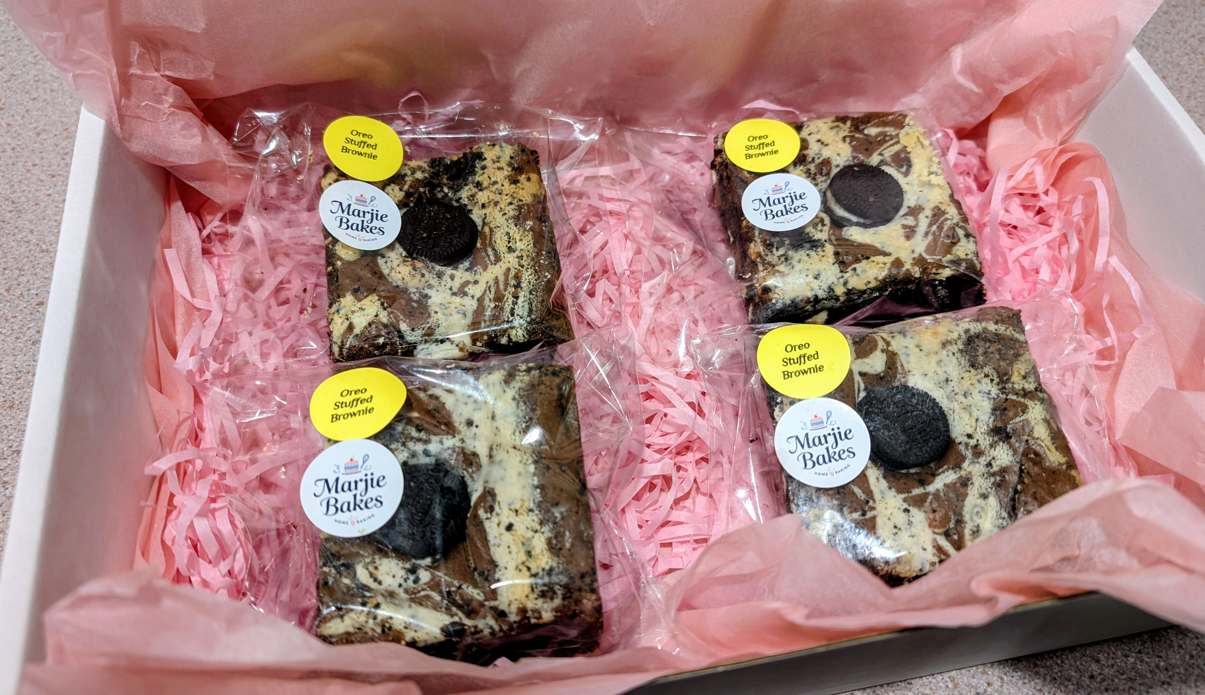 Box of 4 - Oreo Stuffed Brownies
