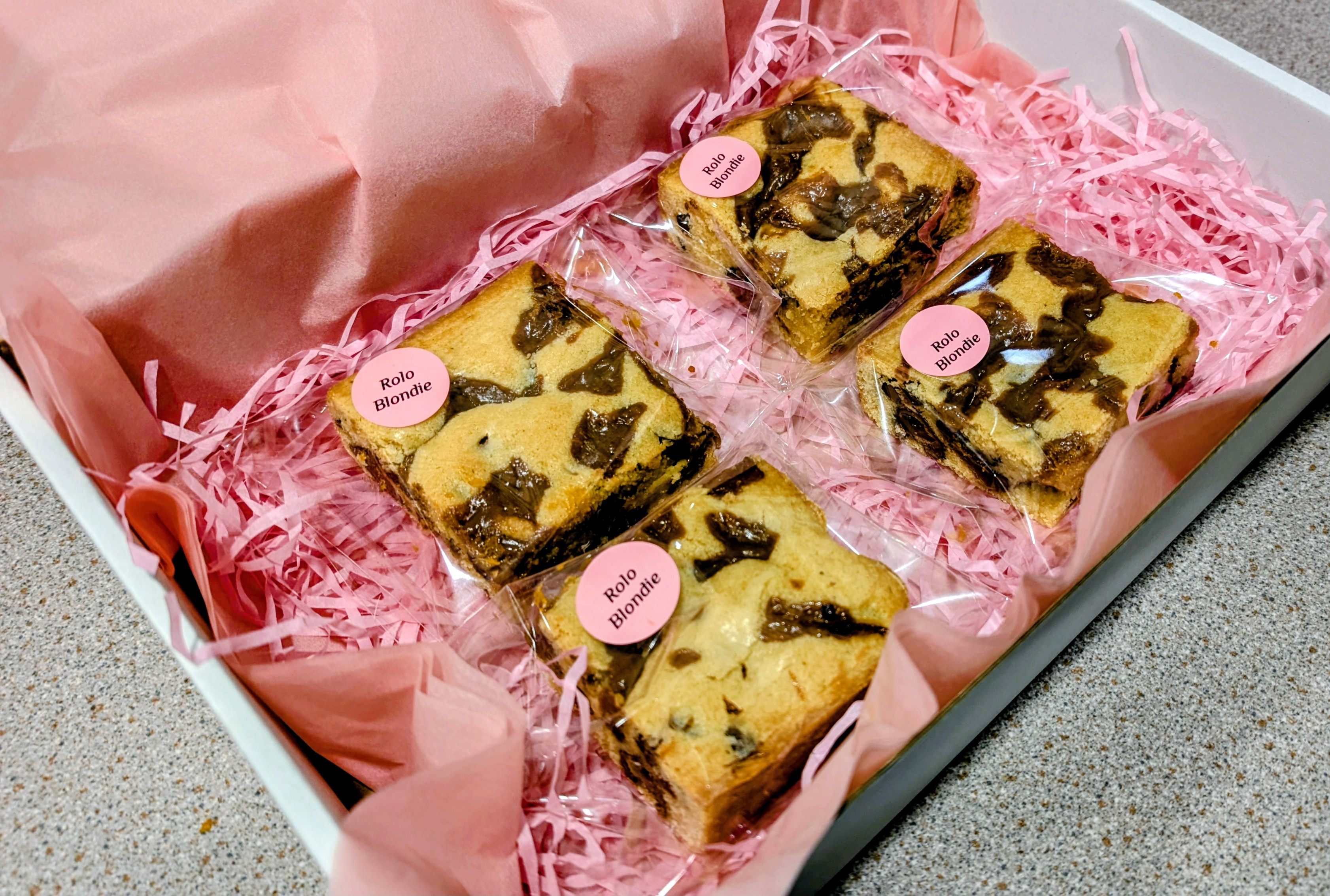 Box of 4 - Assorted Golden Blondies