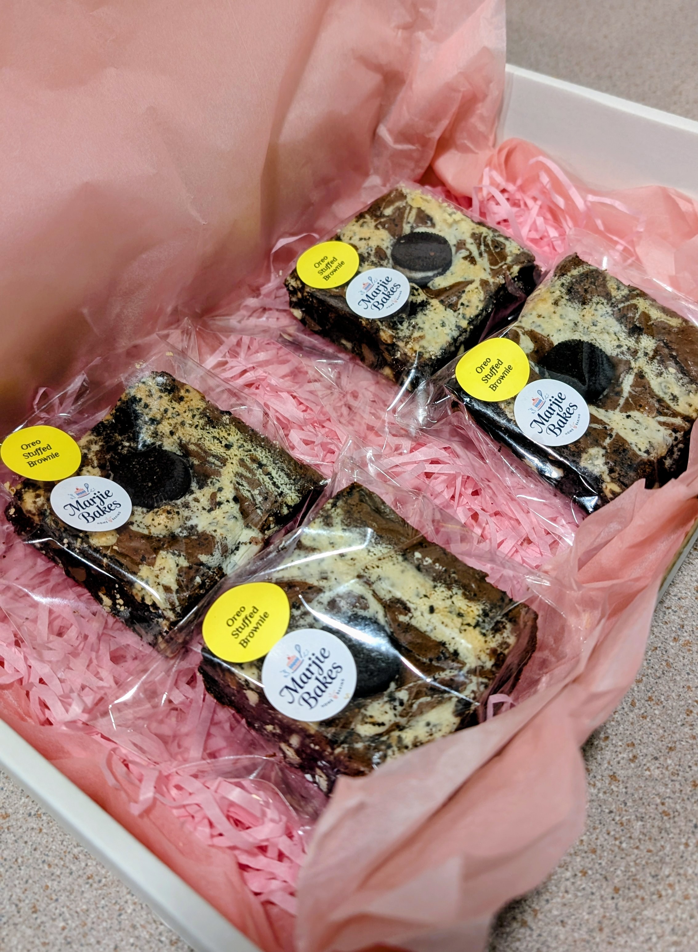 Box of 4 - Oreo Stuffed Brownies