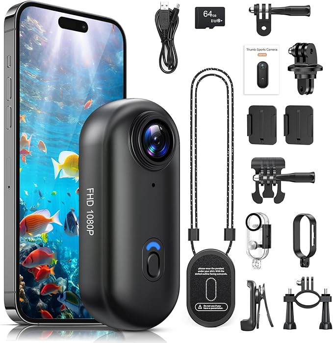 Full HD 1080P Thumb Sports Camera Set