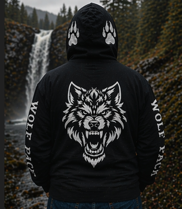 Black Wolf Pack Hoodie
