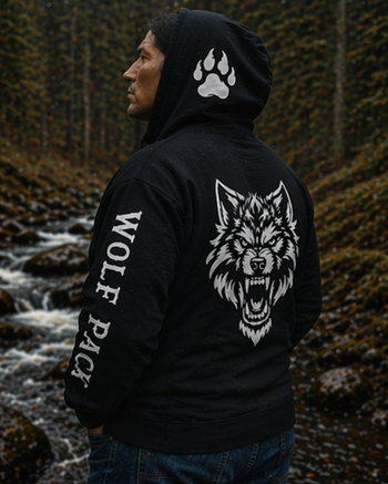 Black Wolf Pack Hoodie