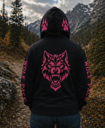 Black Wolf Pack Hoodie