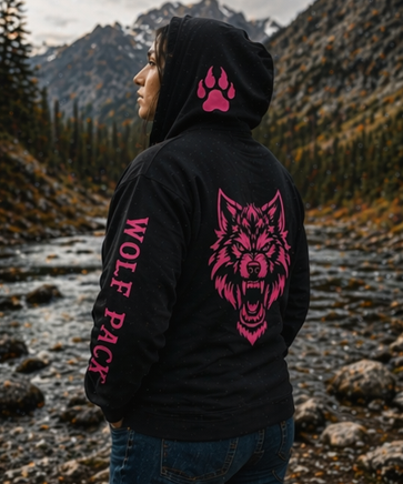Black Wolf Pack Hoodie