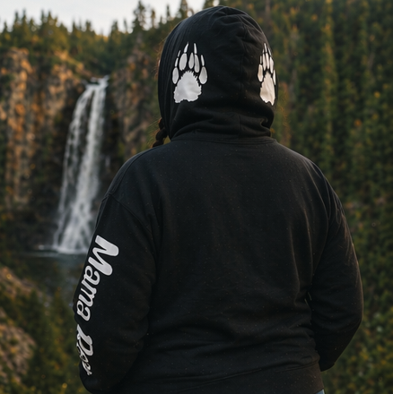 Mama Bear Hoodie With Sleeves and Hood Print