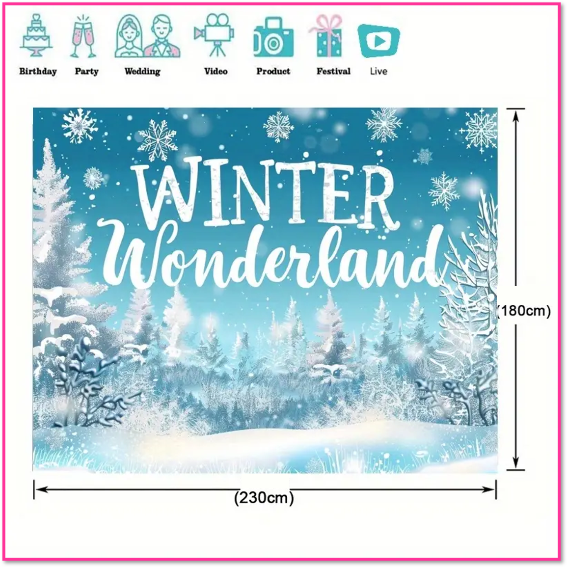 Achterwand Winterwonderland