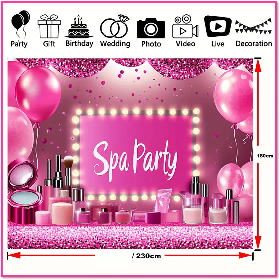 Achterwand Spa Hot Pink