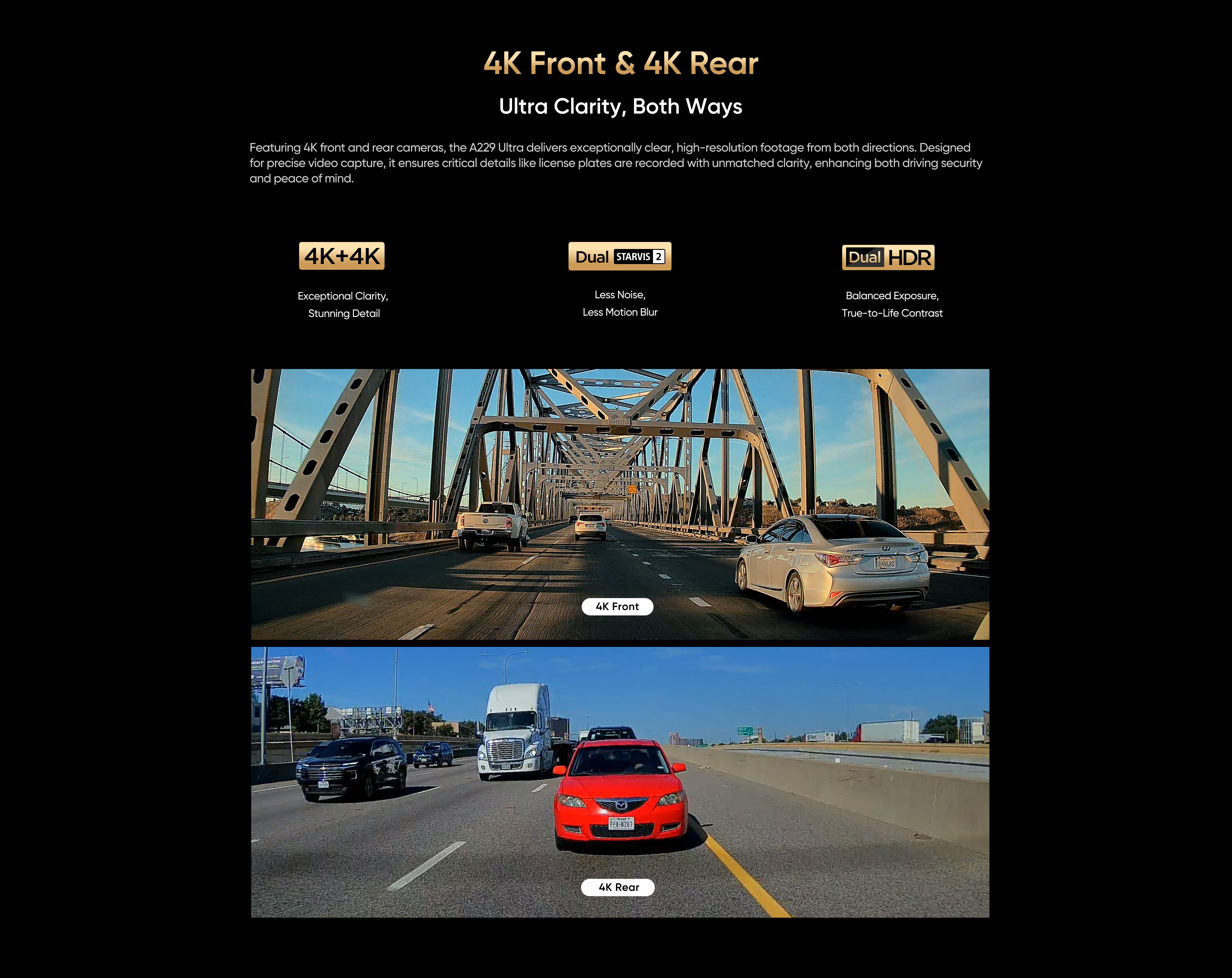 كاميرا داش Viofo A229 Ultra 4K