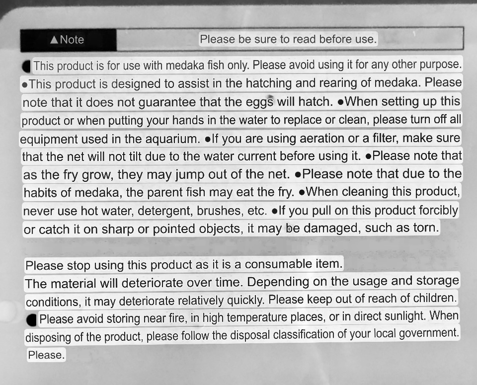 Medaka Fry Isolation and Breeding Floating Net