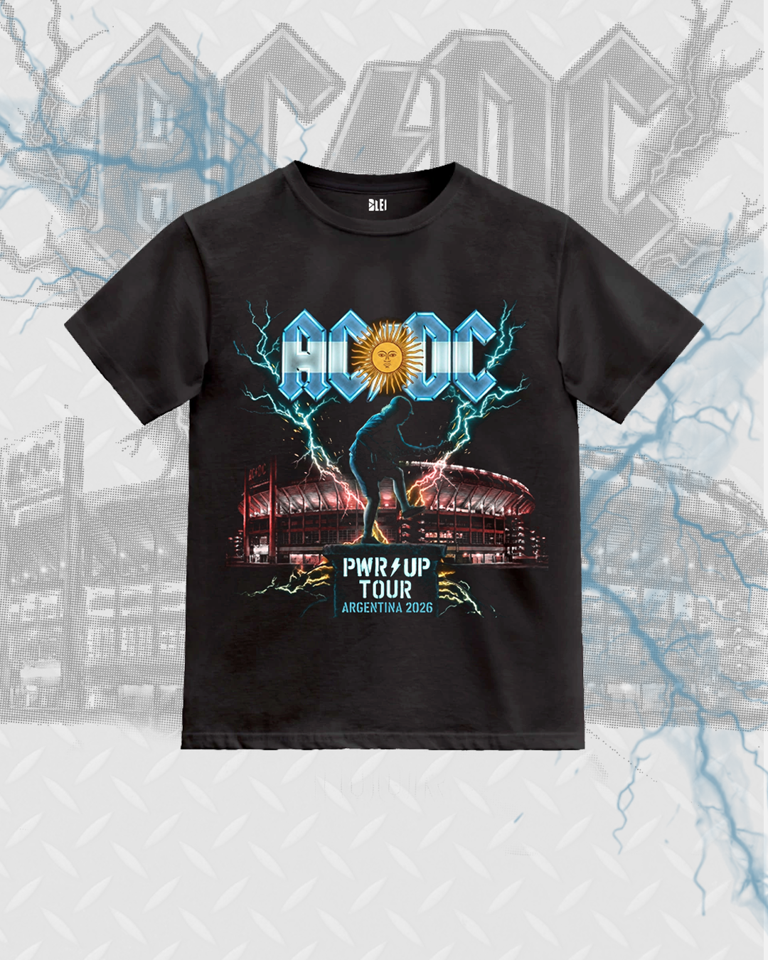Remera AC/DC - ARGENTINA - Monumental - Algodón Premium