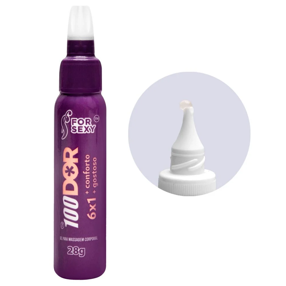 Anestésico 100dor 6x1 Gel Excitante Anal Multifunções 28g  