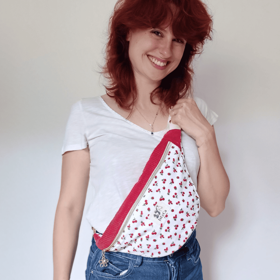 Sac Banane - Printemps Cerise en Duo