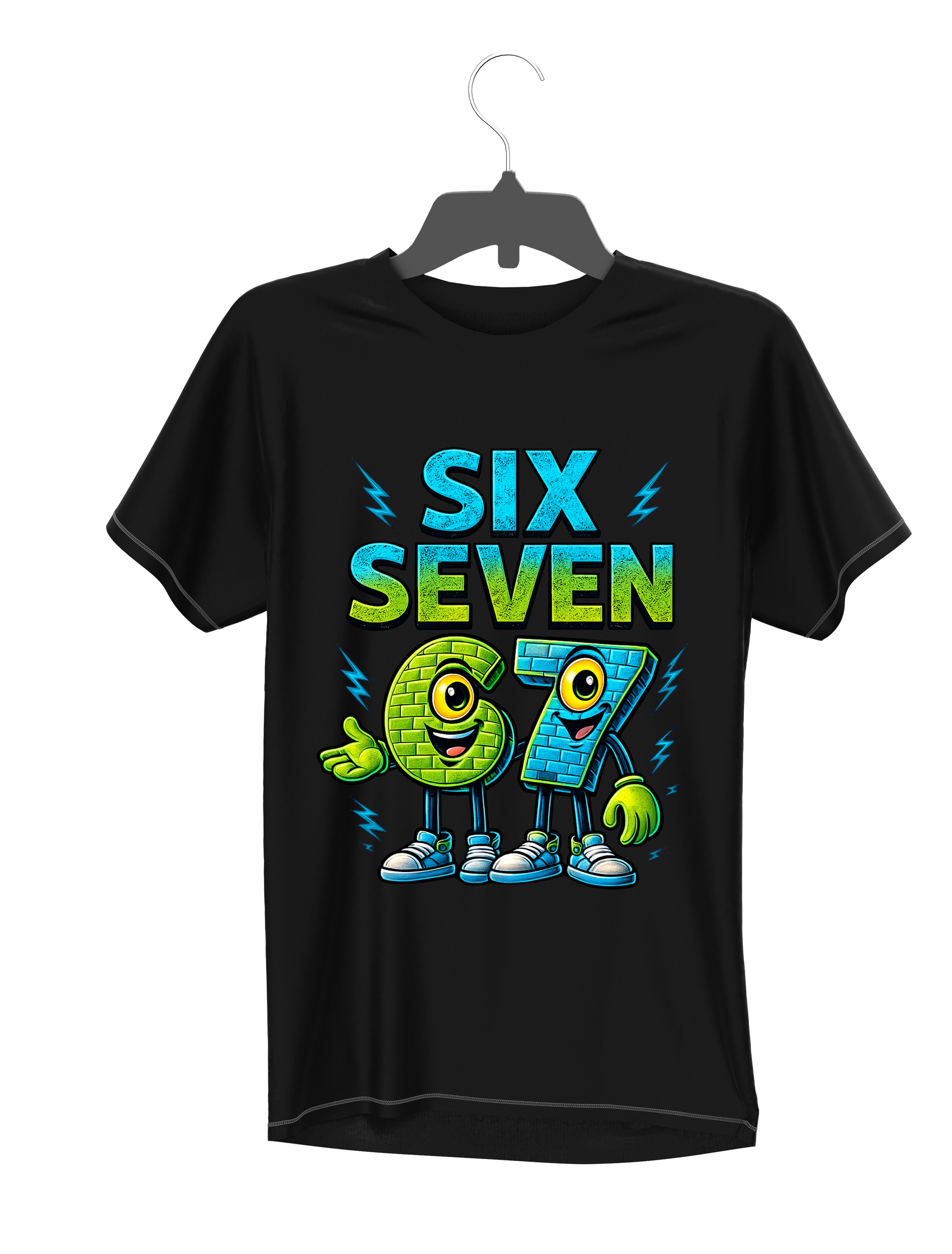 Six Seven Black Tee Graphic T-shirt
