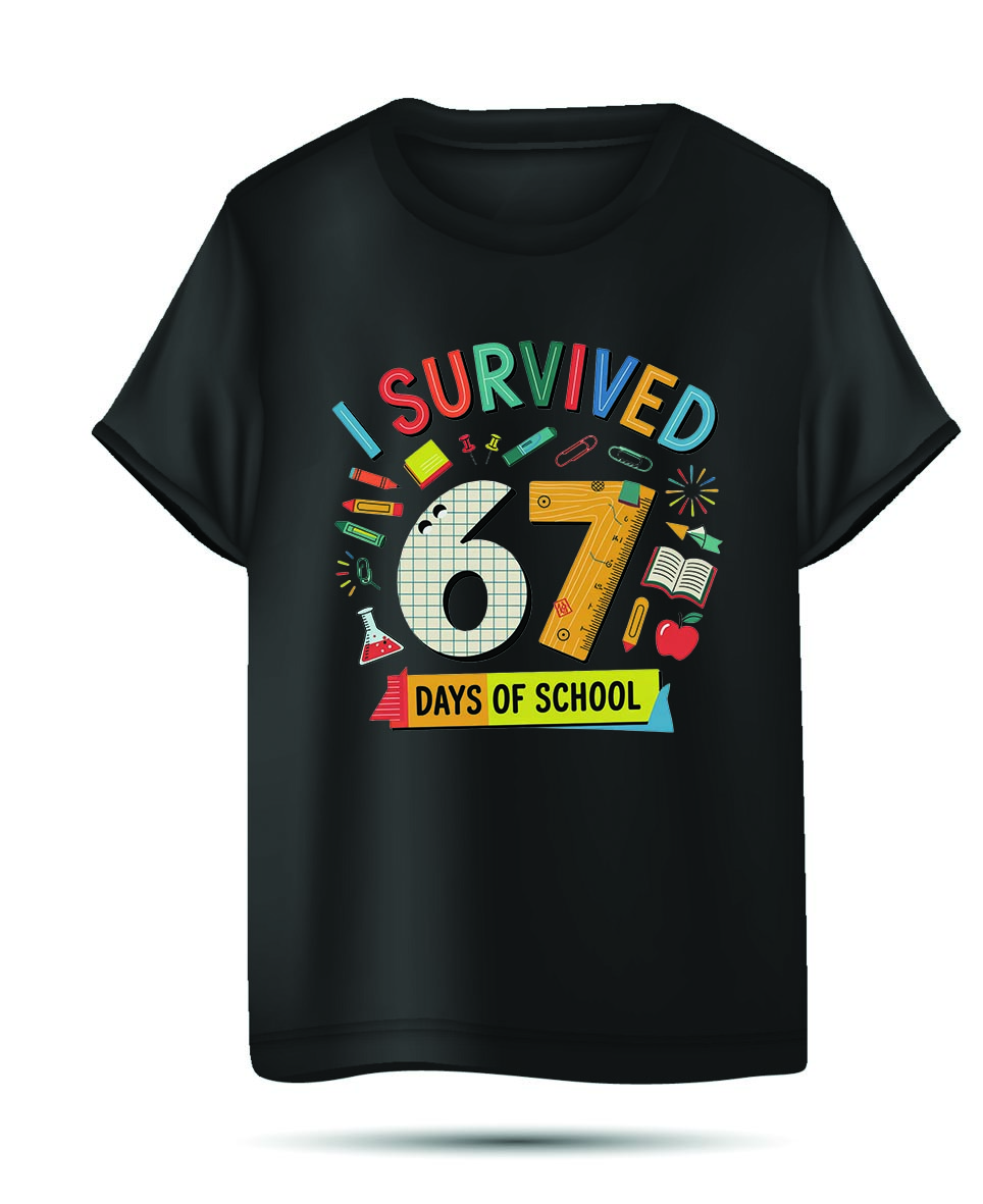 Six Seven Black Tee Graphic T-shirt