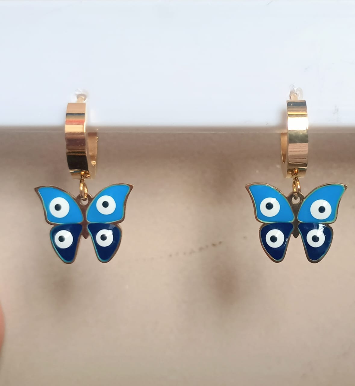 Butterfly Evil Eye Earrings