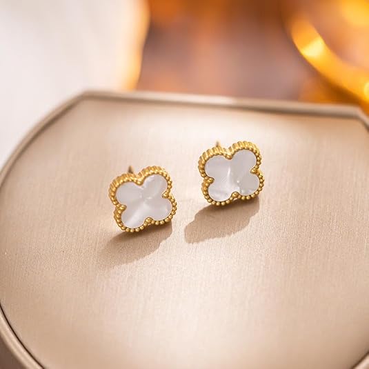 Elegant Clover Stud Earrings