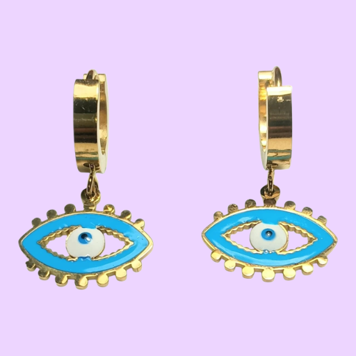 Evil Eye Hoop Earrings