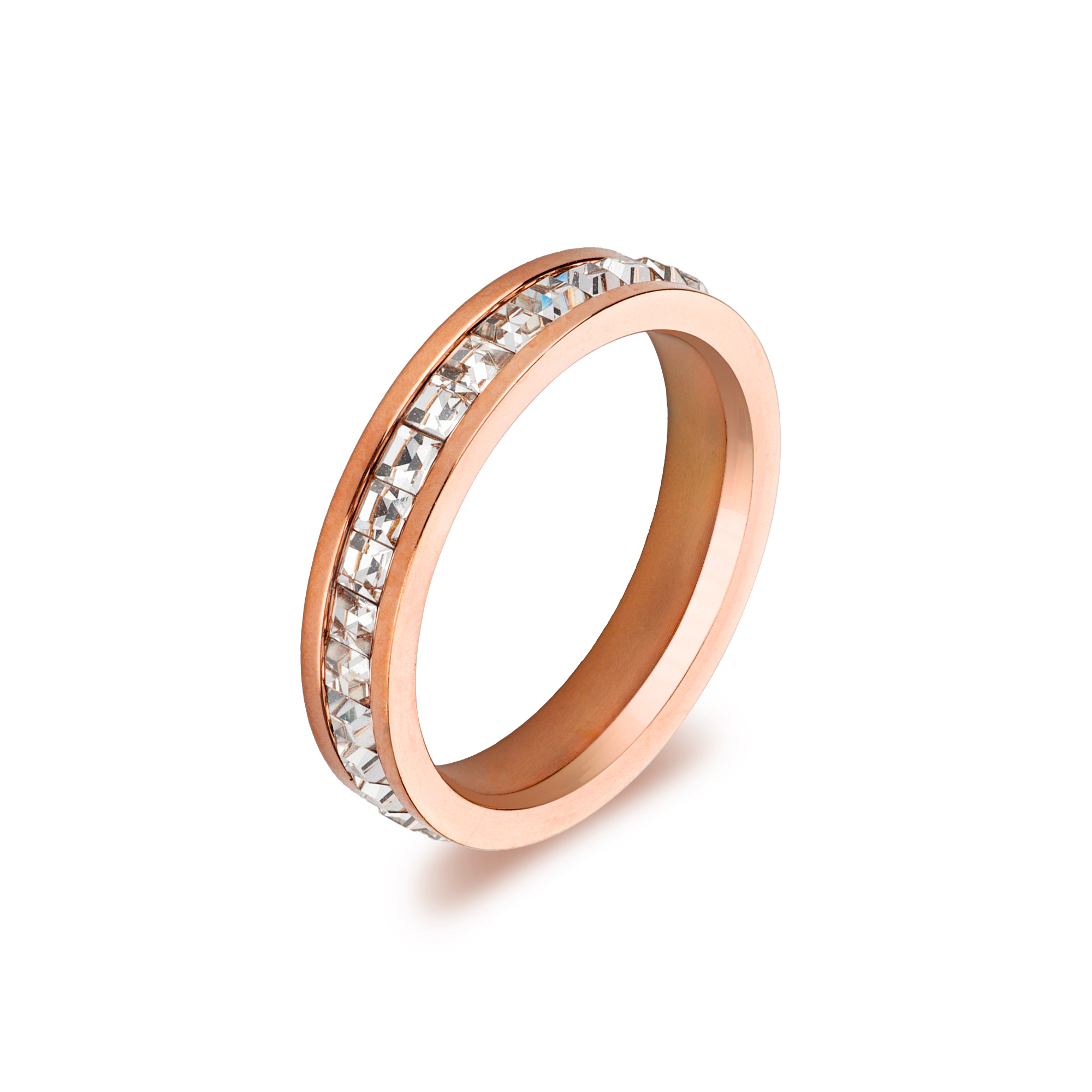 Gold Crystal Band Ring