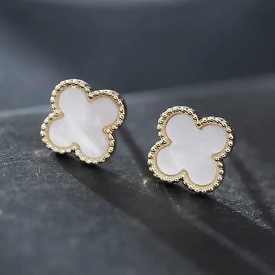 Elegant Clover Stud Earrings