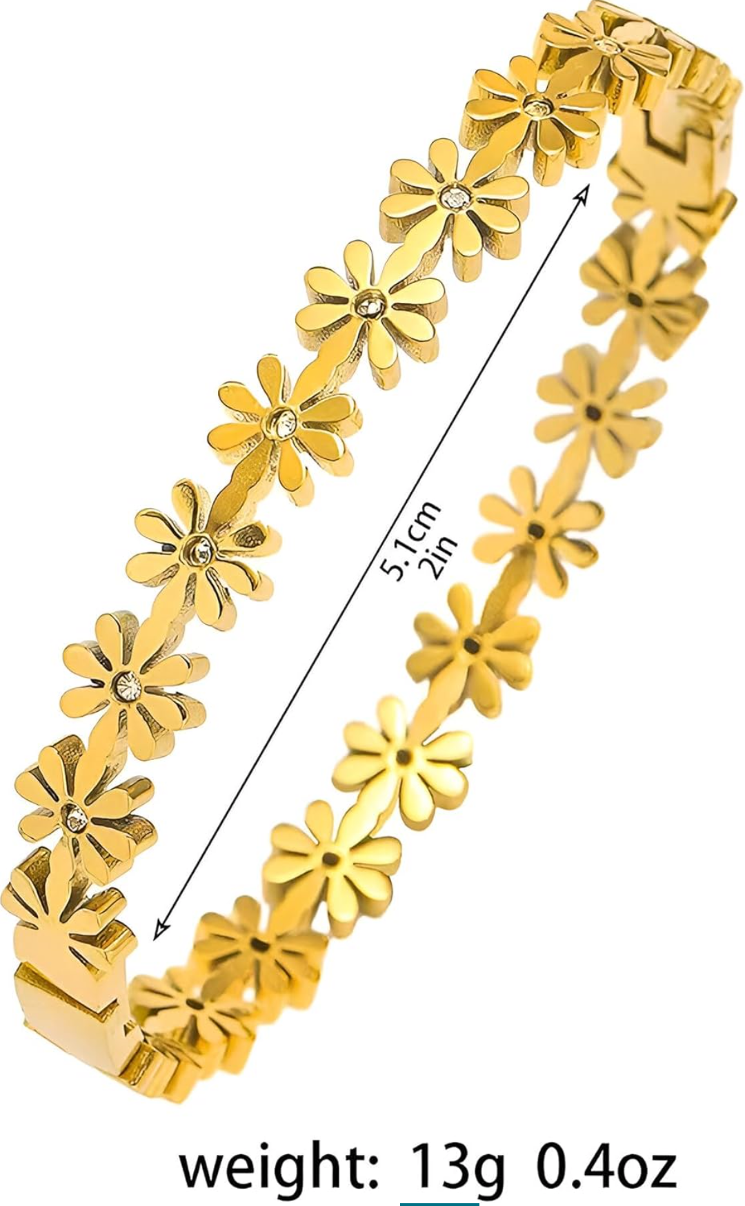 Gold Floral Bracelet