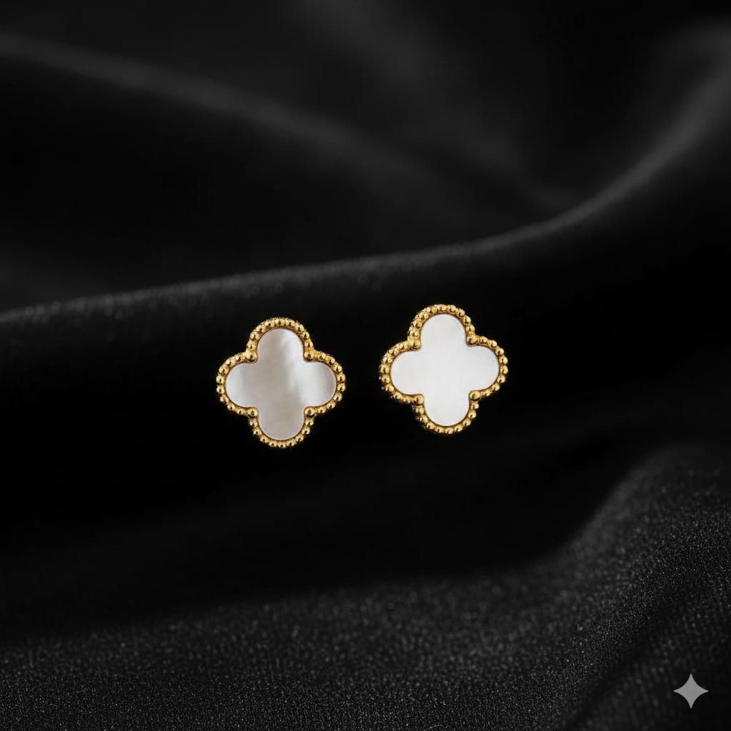 Elegant Clover Stud Earrings