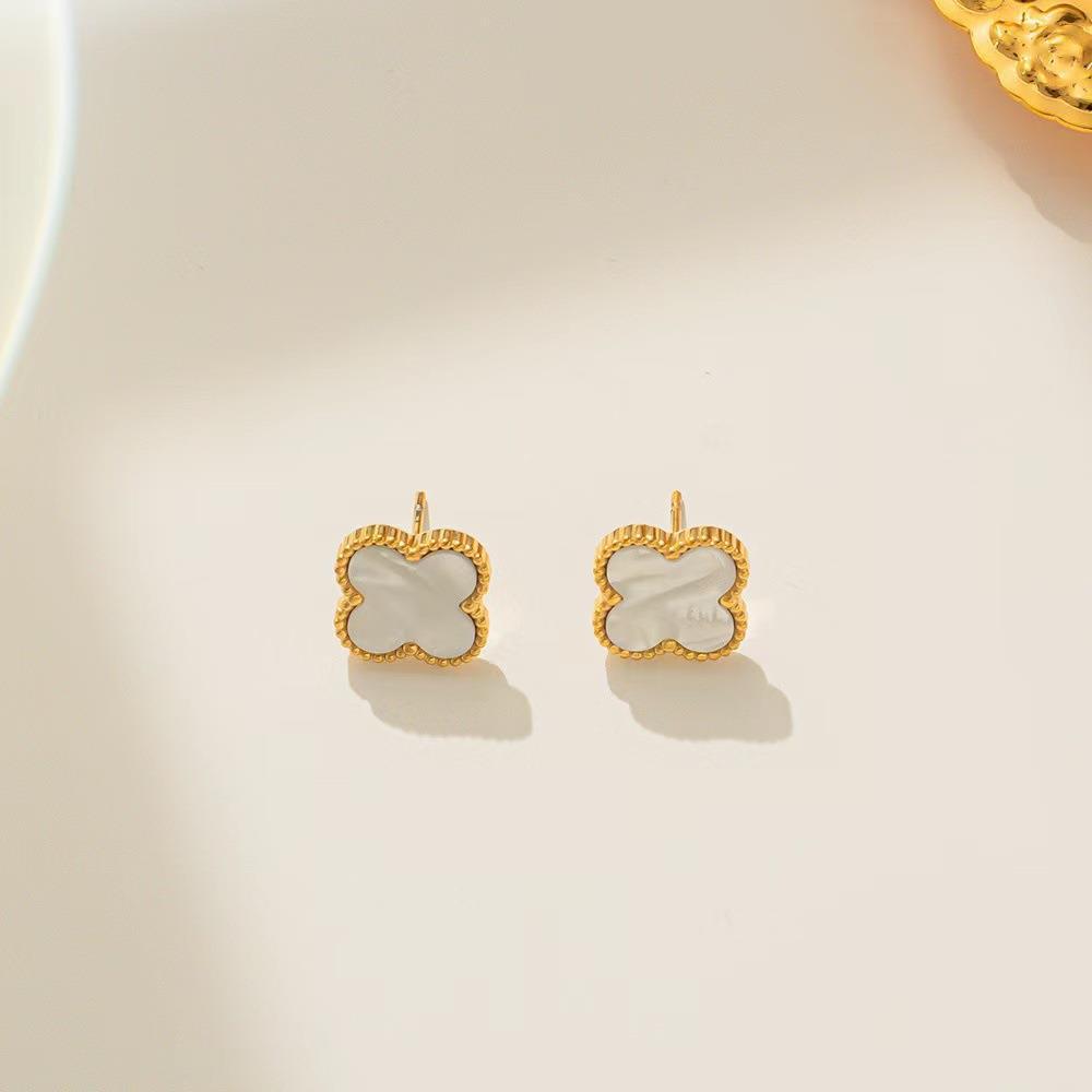 Elegant Clover Stud Earrings