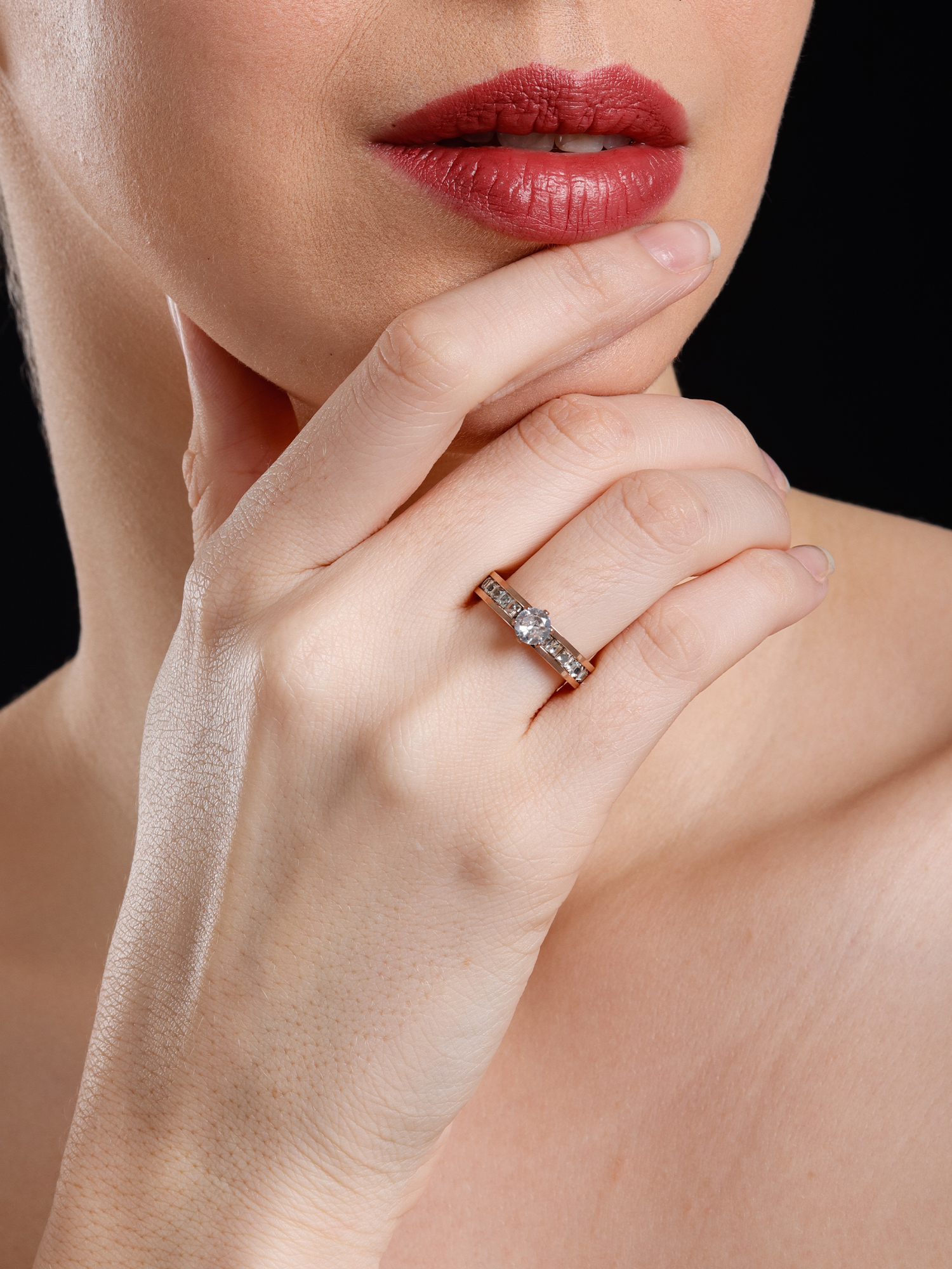 Rose Gold Diamond Engagement Ring