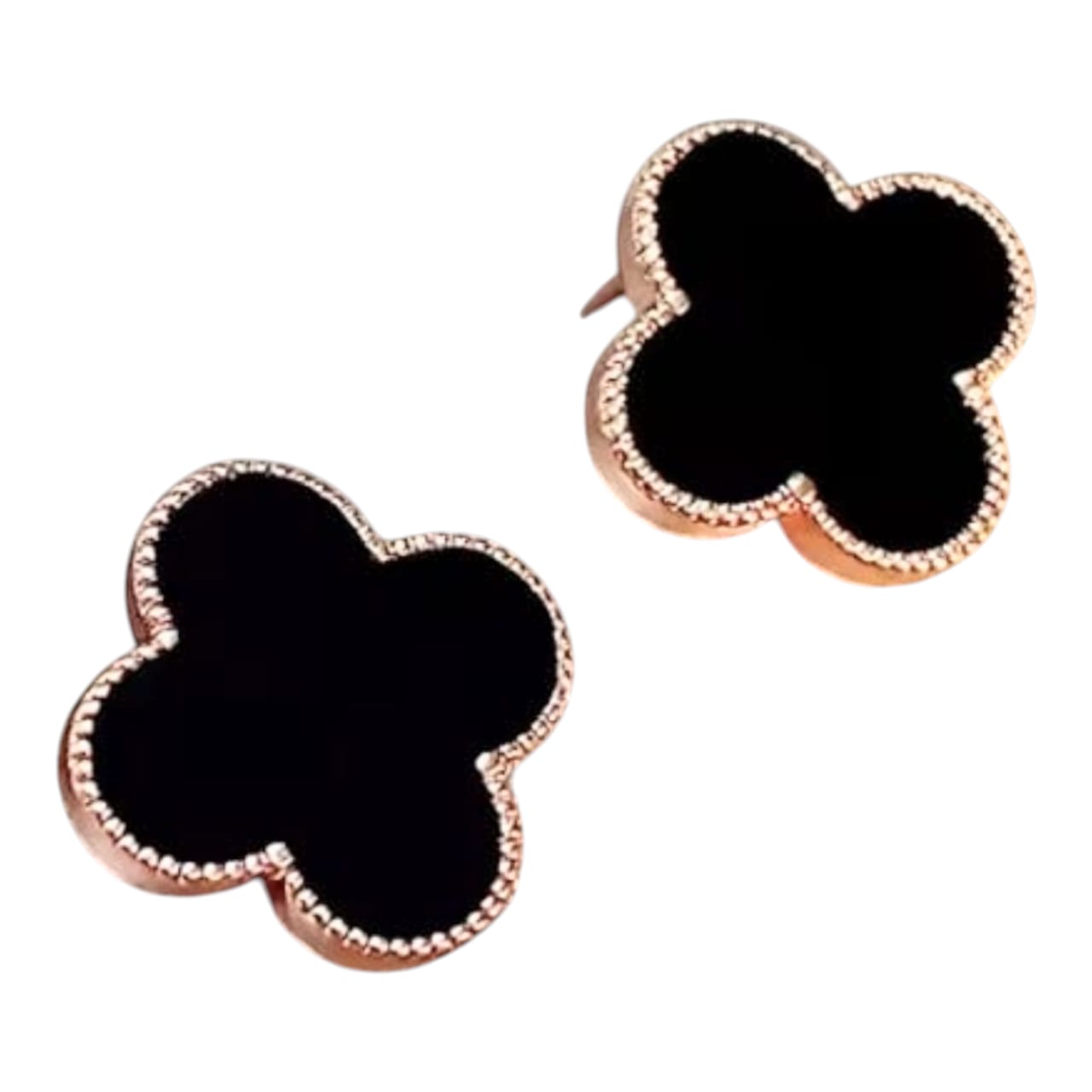 Black Clover Stud Earrings