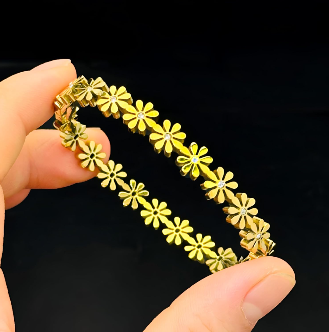Gold Floral Bracelet
