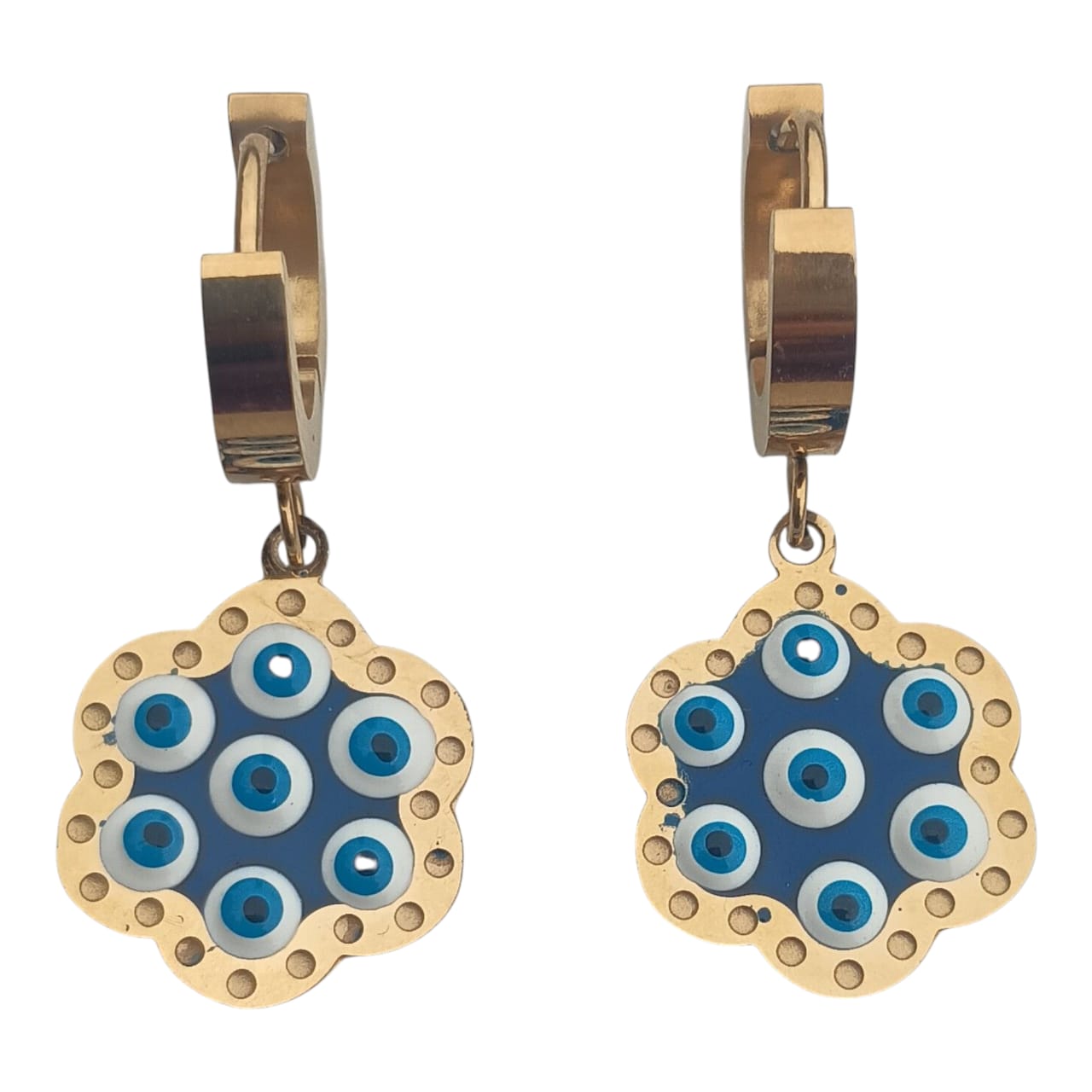 Evil Eye Gold-Plated Earrings