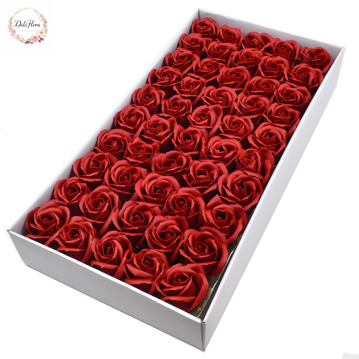Muilo rožės dėžutėje (sodriai raudona)