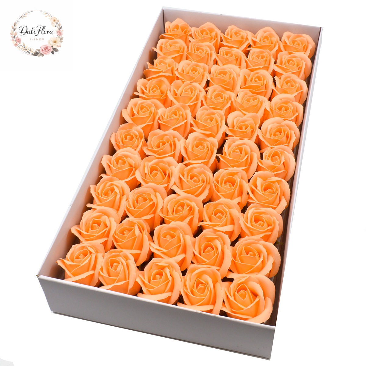 Muilo rožės dėžutėje (persikinė)