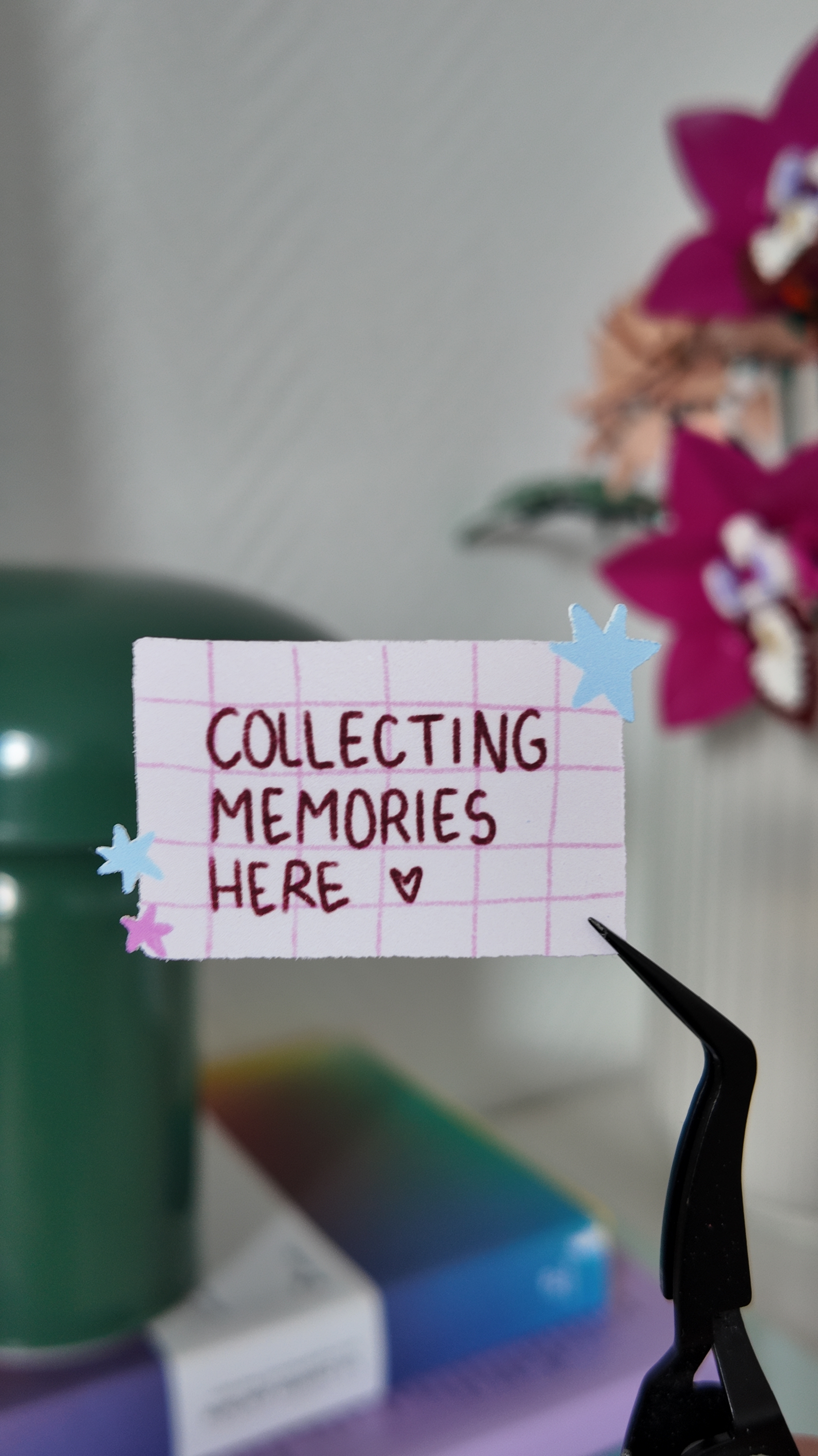 Stickers "collecting memories here"