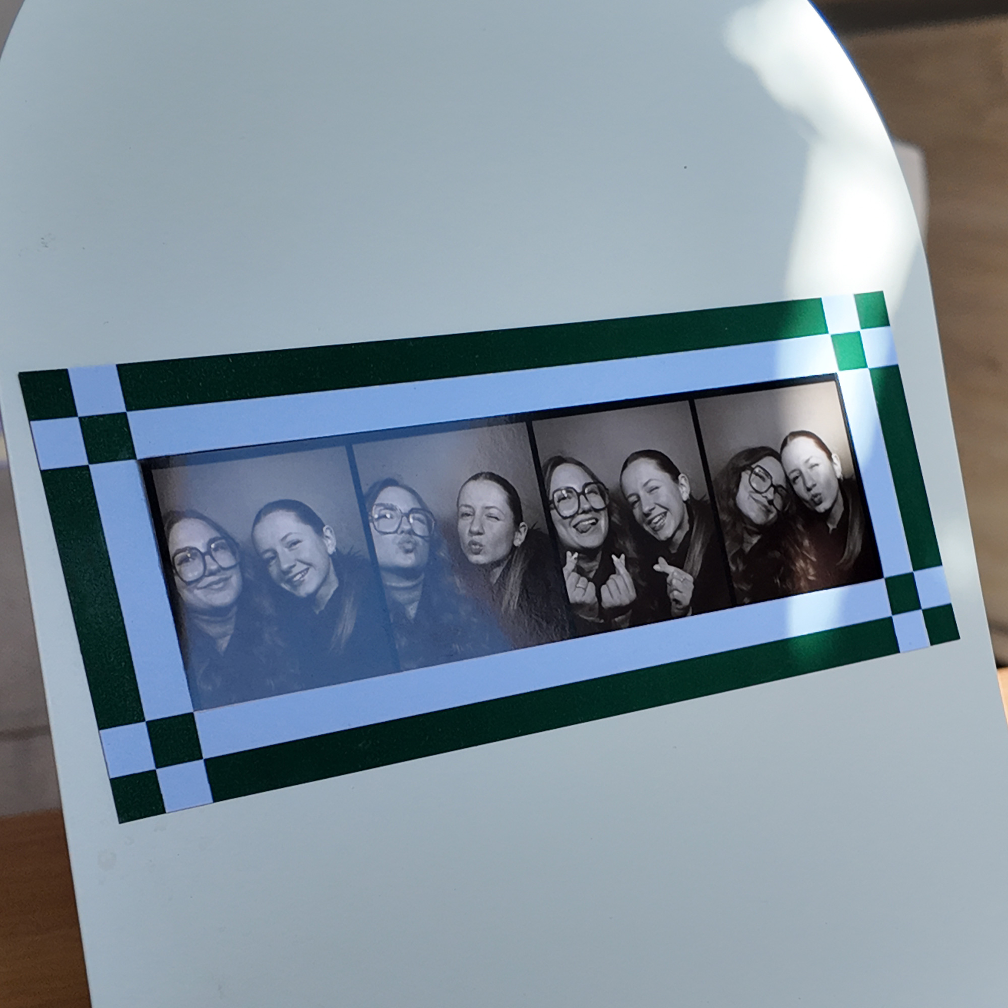 Cadre magnétique vert & bleu