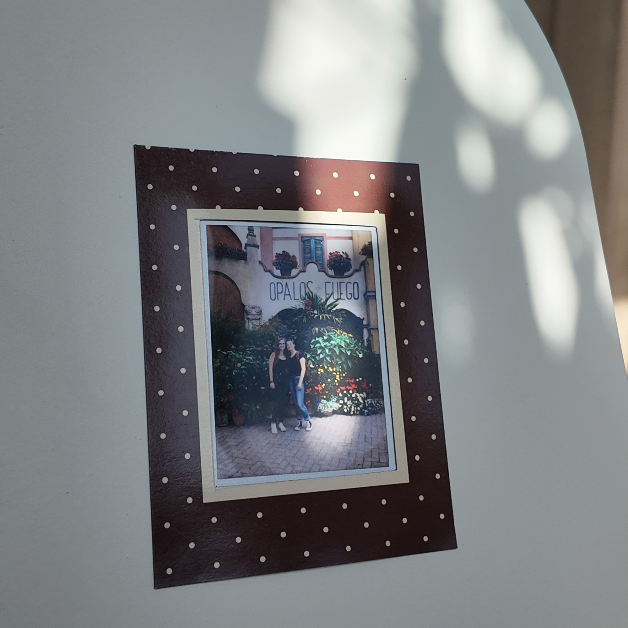 Cadre magnétique pois jaune