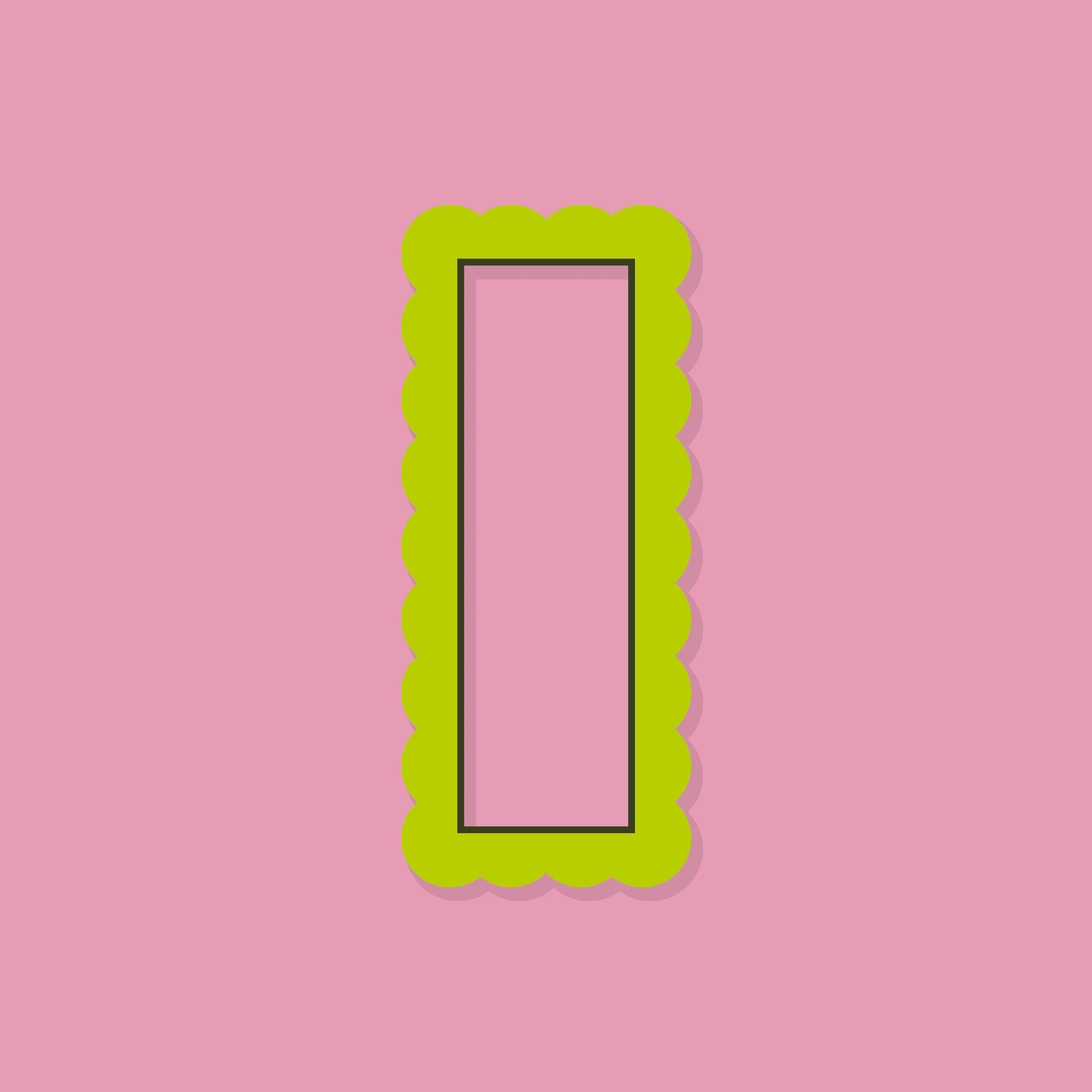 Cadre magnétique nuage vert