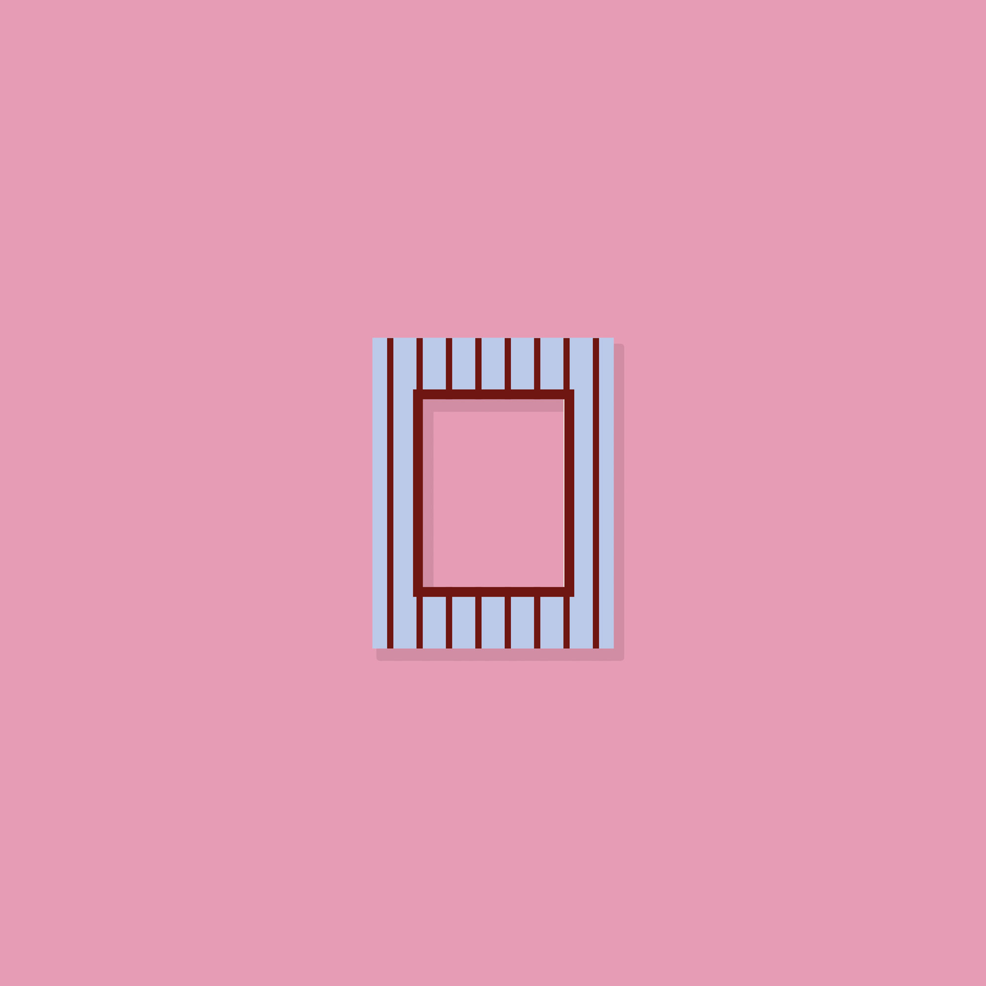 Cadre magnétique rayure bleu