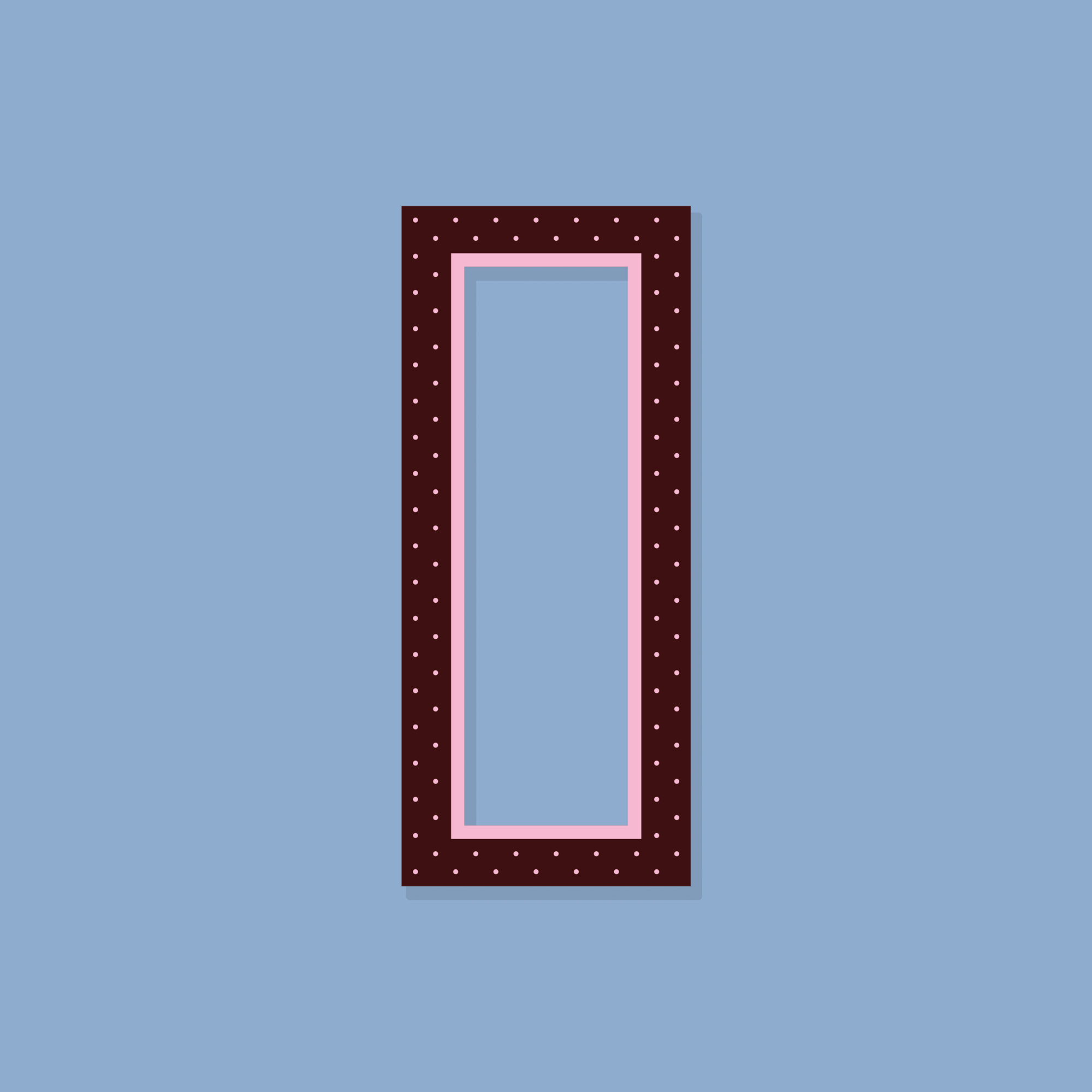 Cadre magnétique pois rose