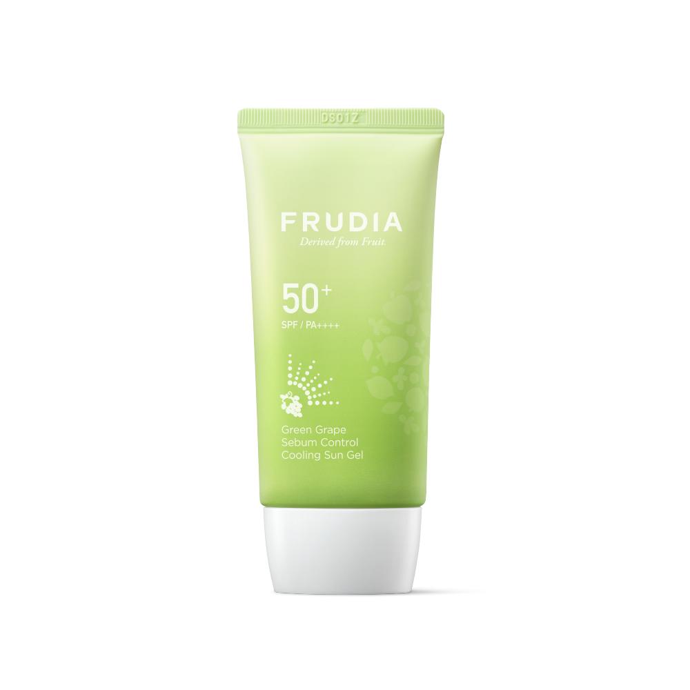 Green Grape Sebum Control Sun Gel SPF50+ PA++++ 50 g, filtro mixto, con extracto de uva verde y Anti Sebum P™. 