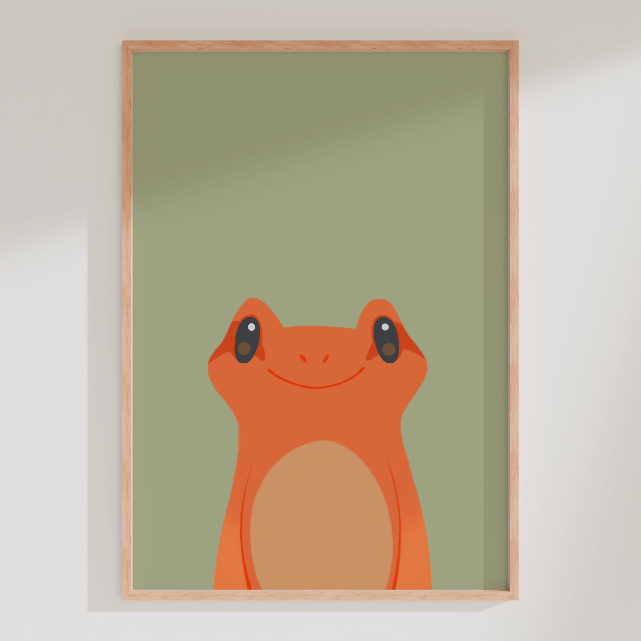 Woodland Orange Frog Wall Art