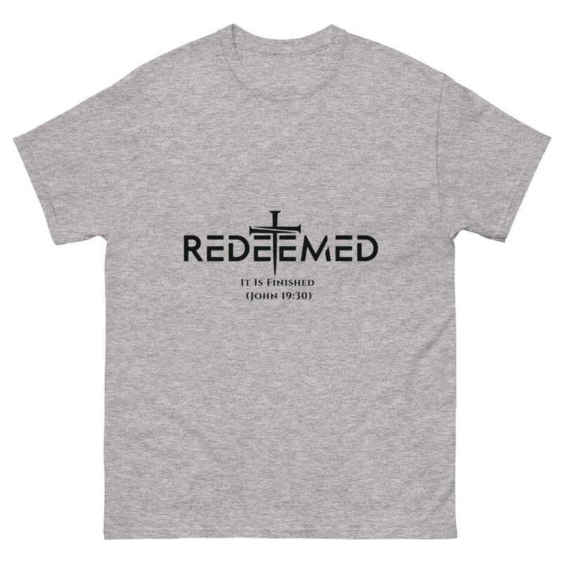 Redeemed Christian Cross Typography Art – It Is Finished John 19:30